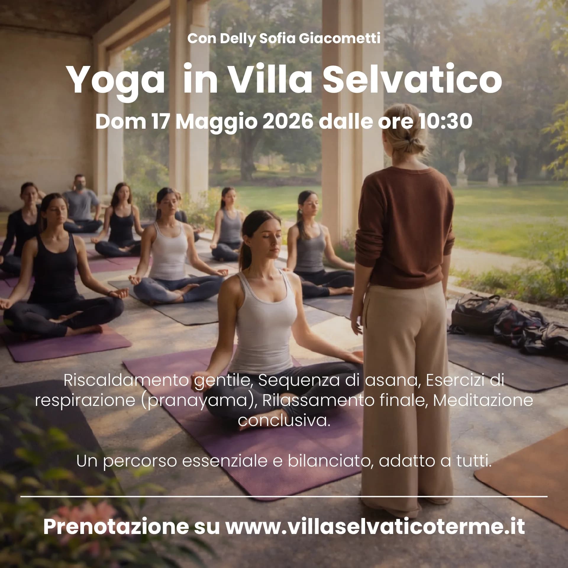 Locandina evento: Yoga in Villa Selvatico