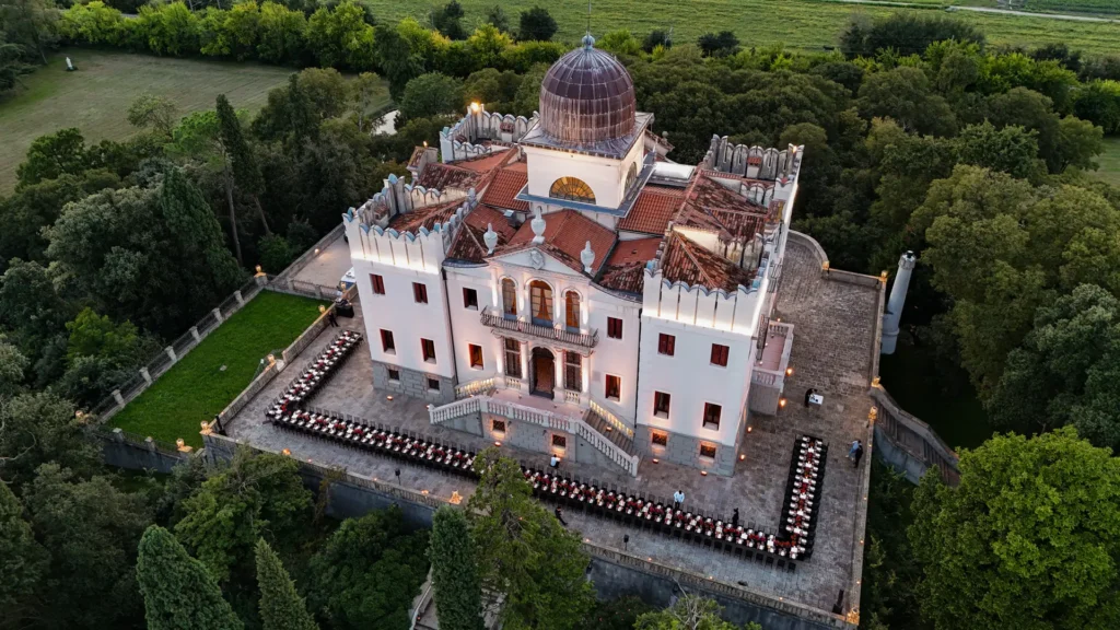 Dettaglio paesaggistico di Villa Selvatico